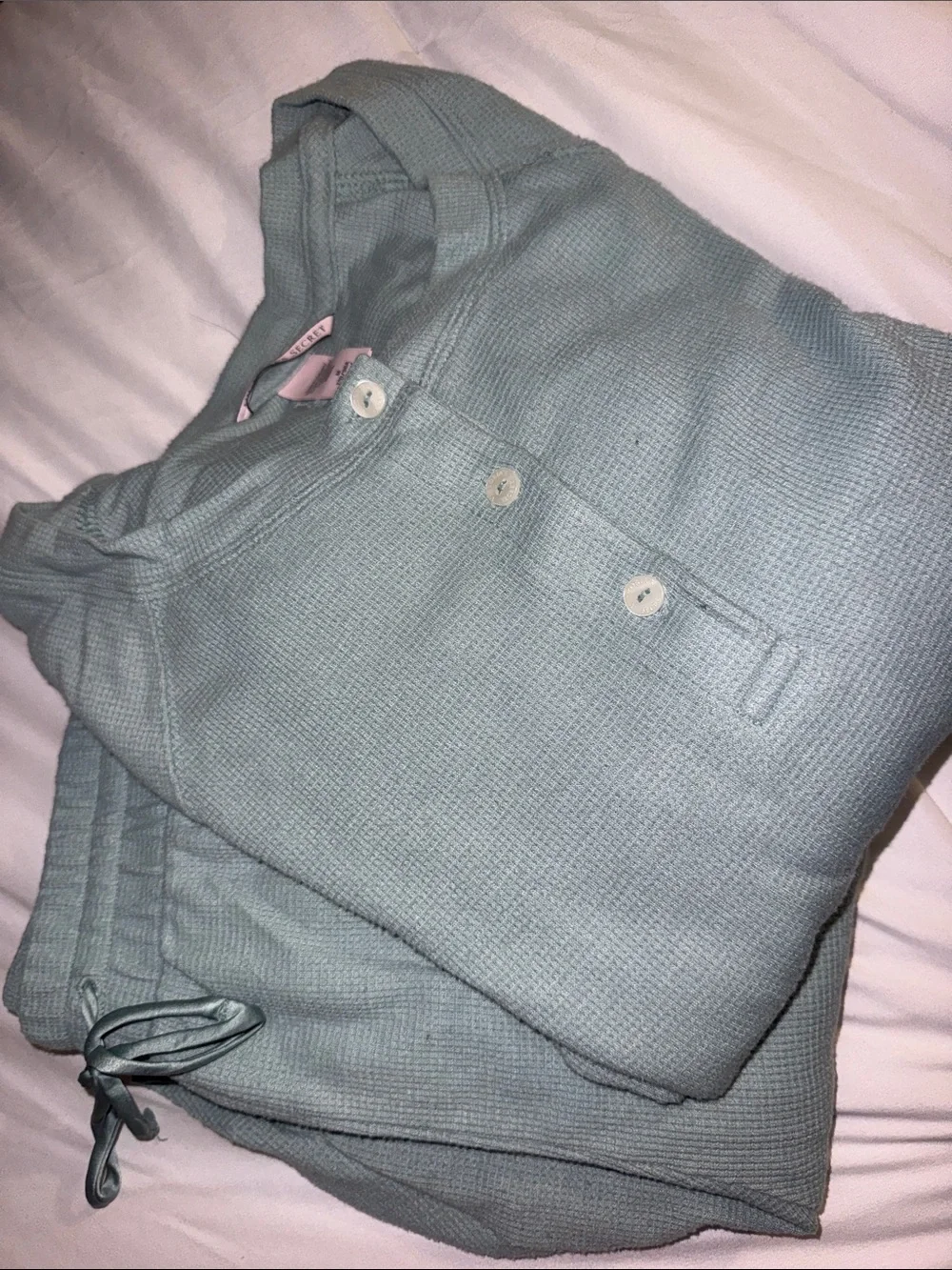 Victoria’s Secret Waffle Knit Thermal Pajama Set
